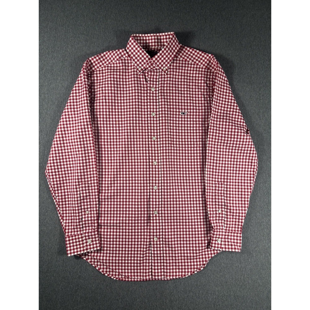 Vineyard Vines Classic Fit Tucker Shirt Red Gingham Check Button Down Small